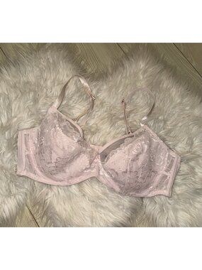 Fox & Royal 00208781 Duet Lightly Lined Demi Underwire Bra Lace Womens 40DD Pink